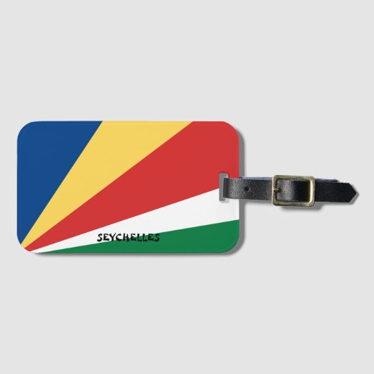 Seychellen National Flag Patriotic Bagagelabel (Voorkant (horizontaal))