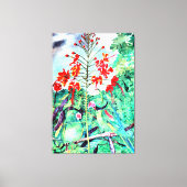 Seychellen Paraket, Psittacula wardi Canvas Afdruk (Voorkant)