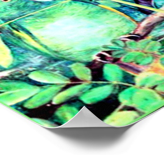 Seychellen Paraket, Psittacula wardi Poster (Hoek)