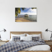 Seychellen, Praslin-eiland, Anse Bois de Rose, Canvas Afdruk (Insitu (Slaapkamer))