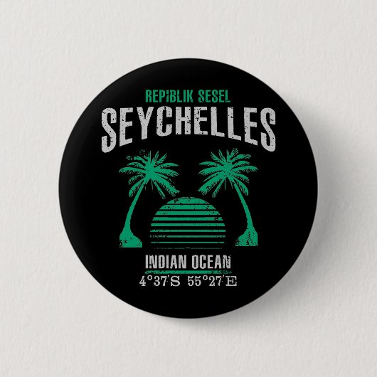 Seychellen Ronde Button 5,7 Cm (Voorkant)
