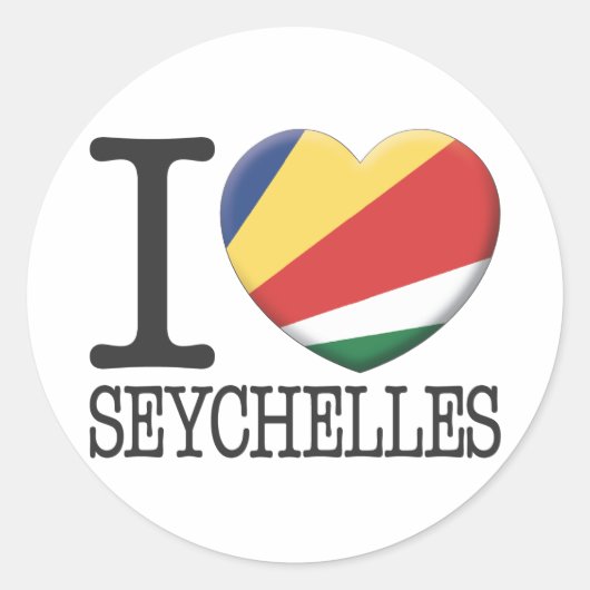 Seychellen Ronde Sticker (Voorkant)