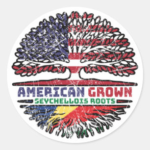 Seychellen Seychellen American USA Tree Roots Ronde Sticker