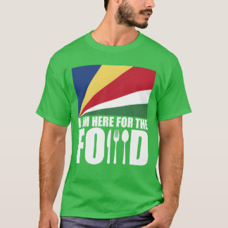 Seychellen souvenir eten reis meisje t-shirt