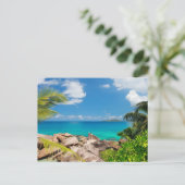 Seychellen. Stone's kustlijn Briefkaart (Staand voorkant)
