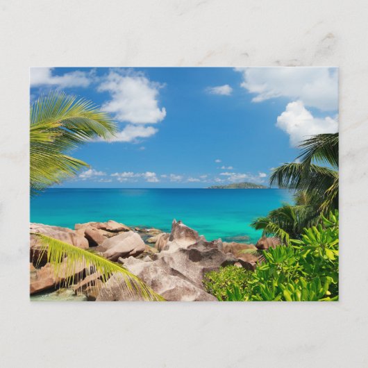 Seychellen. Stone's kustlijn Briefkaart (Voorkant)