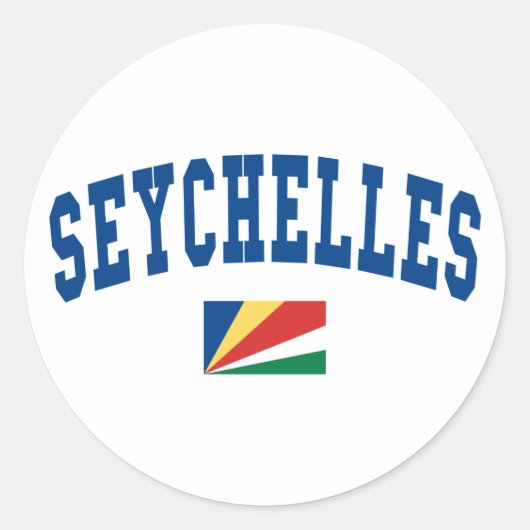 Seychellen Style Ronde Sticker (Voorkant)