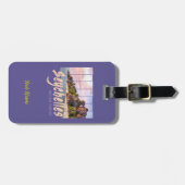 Seychellen -sunset souvenir in de Indische Oceaan Bagagelabel (Voorkant horizontaal)