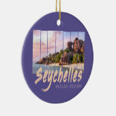 Seychellen -sunset souvenir in de Indische Oceaan Keramisch Ornament (Rechts)
