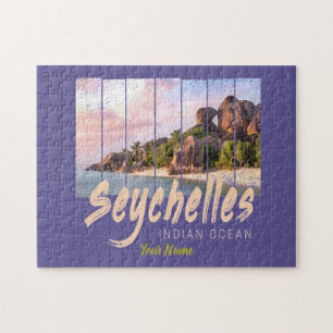 Seychellen -sunset souvenir in de Indische Oceaan Legpuzzel