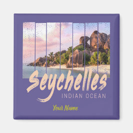 Seychellen -sunset souvenir in de Indische Oceaan Magneet