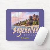 Seychellen -sunset souvenir in de Indische Oceaan Muismat (Met muis)