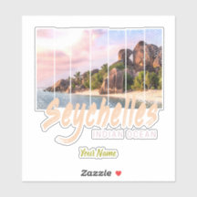 Seychellen -sunset souvenir in de Indische Oceaan