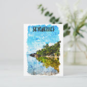 Seychellen Tropical Creole Island Travel Artwork Briefkaart (Staand voorkant)