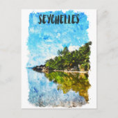 Seychellen Tropical Creole Island Travel Artwork Briefkaart (Voorkant)