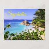 Seychellen Tropical Island Beach Briefkaart (Voorkant)
