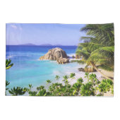 Seychellen Tropical Island Beach Kussensloop (Achterkant)