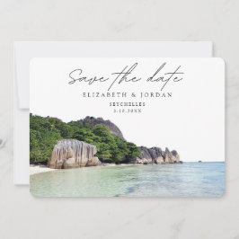 Seychellen Trouwen Save the Date  Kaart