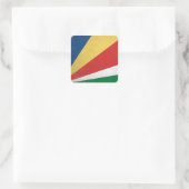 Seychellen Vierkante Sticker (Tas)