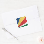 Seychellen Vierkante Sticker (Envelop)