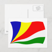 Seychellen Vlag Ansichtkaart Briefkaart (Voorkant / Achterkant)