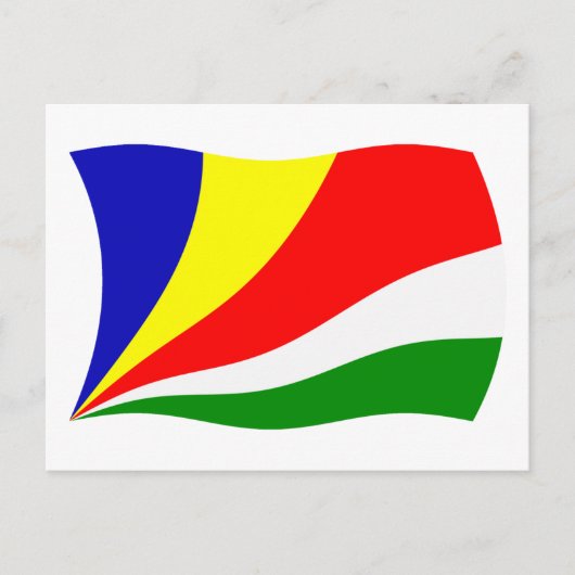 Seychellen Vlag Ansichtkaart Briefkaart (Voorkant)