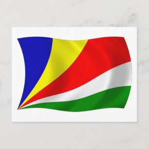 Seychellen Vlag Ansichtkaart Briefkaart