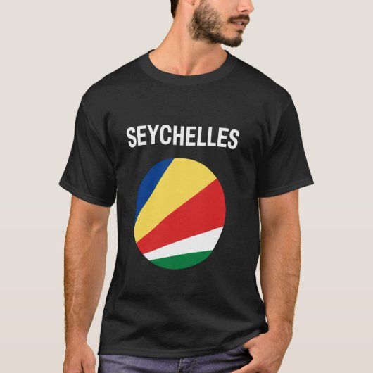 Seychellen Vlag Modern T-shirt (Voorkant)