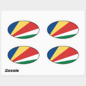 Seychellen Vlag ovaal Sticker (Vel)