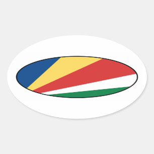 Seychellen Vlag ovaal Sticker