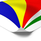 Seychellen Vlag Poster Print (Hoek)
