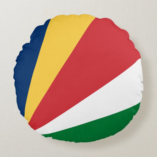Seychellen vlag rond kussen (Voorkant)