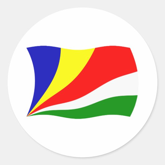 Seychellen Vlag Sticker (Voorkant)