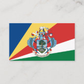 Seychellen Vlag & Wapen van de Seychellen Visitekaartje (Voorkant)