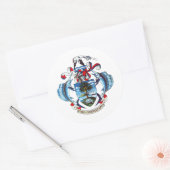 Seychellen wapenschild ronde sticker (Envelop)