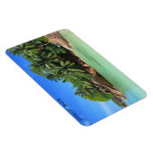 Seychellen - zandstrand met palmbomen op eiland magneet (Rechterzijde)