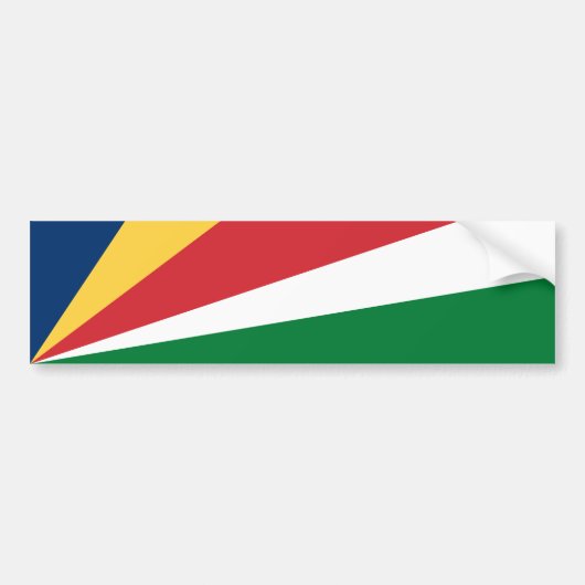 Seychellenvlag Bumpersticker (Voorkant)