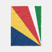 Seychellenvlag Fleece Deken (Voorkant)