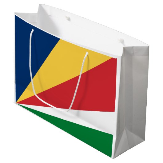 Seychellenvlag Groot Cadeauzakje (Voorkant Gekanteld)