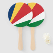 Seychellenvlag Handwaaier (Voorkant en achterkant)