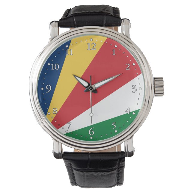 Seychellenvlag Horloge (Voorkant)