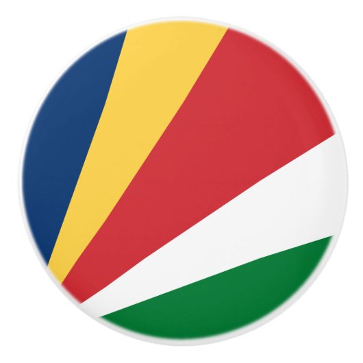Seychellenvlag Keramische Knop (Voorkant)