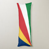 Seychellenvlag Lichaamskussen (Achterkant (Verticaal))