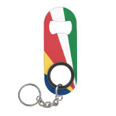 Seychellenvlag Mini Flessenopener (Voorkant)