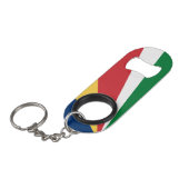Seychellenvlag Mini Flessenopener (Voorkant Gekanteld)