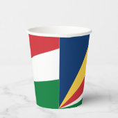 Seychellenvlag Papieren Bekers (Rechts)