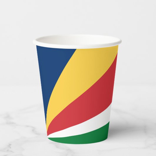 Seychellenvlag Papieren Bekers (Voorkant)