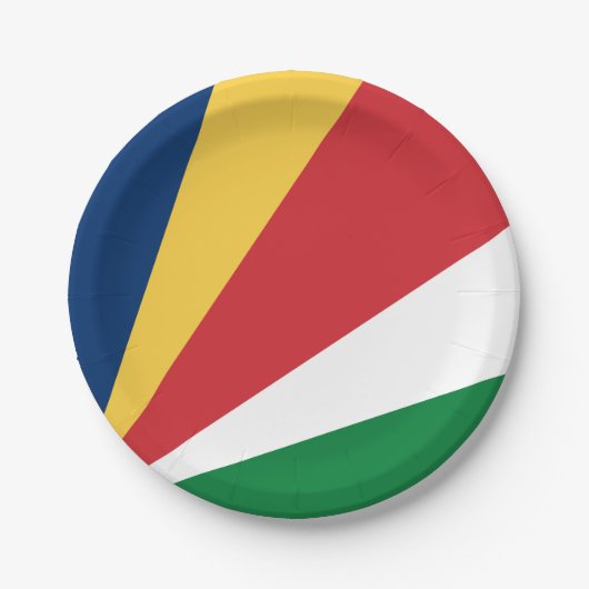 Seychellenvlag Papieren Bordje (Voorkant)