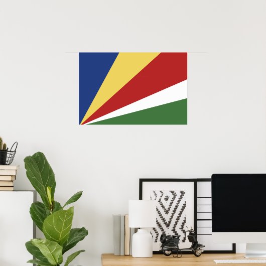 Seychellenvlag Poster (Thuiskantoor)