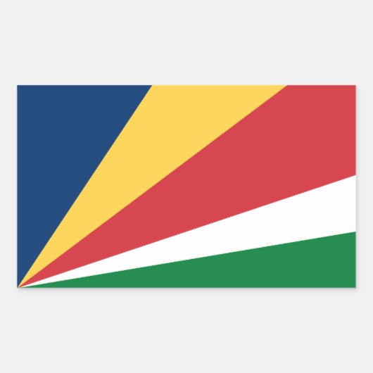 Seychellenvlag Rechthoekige Sticker (Voorkant)
